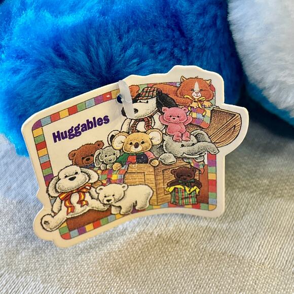 VTG Blue Penguin Plush Commonwealth Toys Huggables Pink Hat Floral Tie Stuffed - Picture 9 of 10